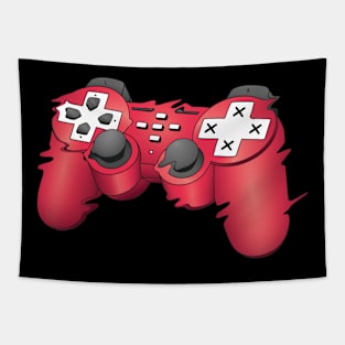 Funny Glitchy Gamers Gaming Video Controller Tapestry