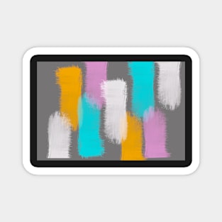 Abstract Modern Colorful Brush Stroke Design Magnet