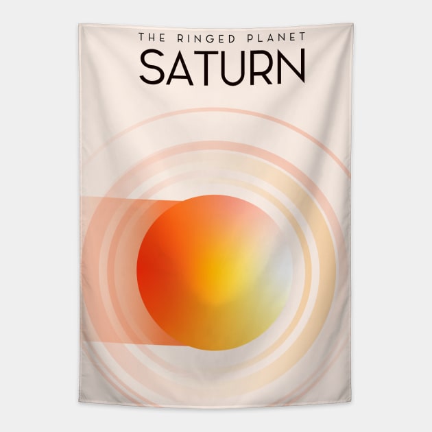 The Ringed Planet Saturn Tapestry by nickemporium1