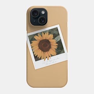 Low Poly Polaroid Sunflower Phone Case