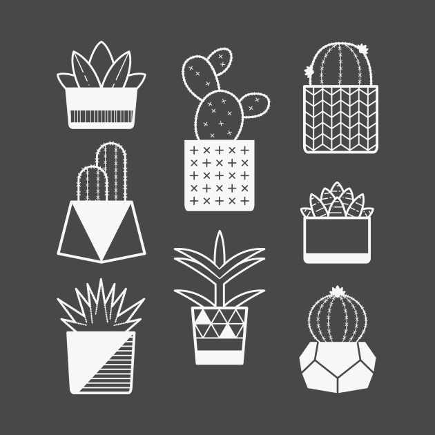 Geometric Succulents by LoverlyPrints