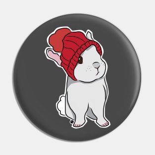 Winter Baby Bunny Pin