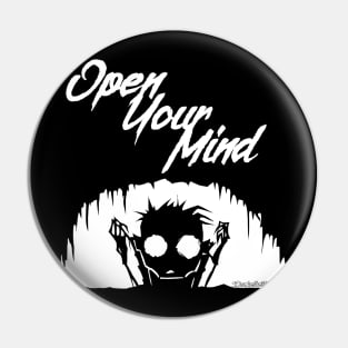 Open Your Mind White Pin