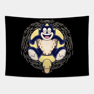 Felix the Cat Floats on a Duck Float Tapestry