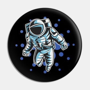 Cardano Crypto Currency Blockchain Astronaut To The Moon Tshirt Pin