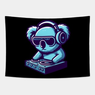 Kawaii koala with headphones and dj mixer, cute and funny koala bear, koala lover Tapestry