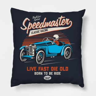 Speedmaster Classic Racing Live Fast Die Old Pillow