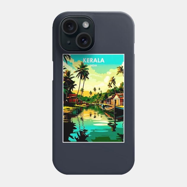 Kerala India Resort Vintage Advertising Travel Print Phone Case by posterbobs