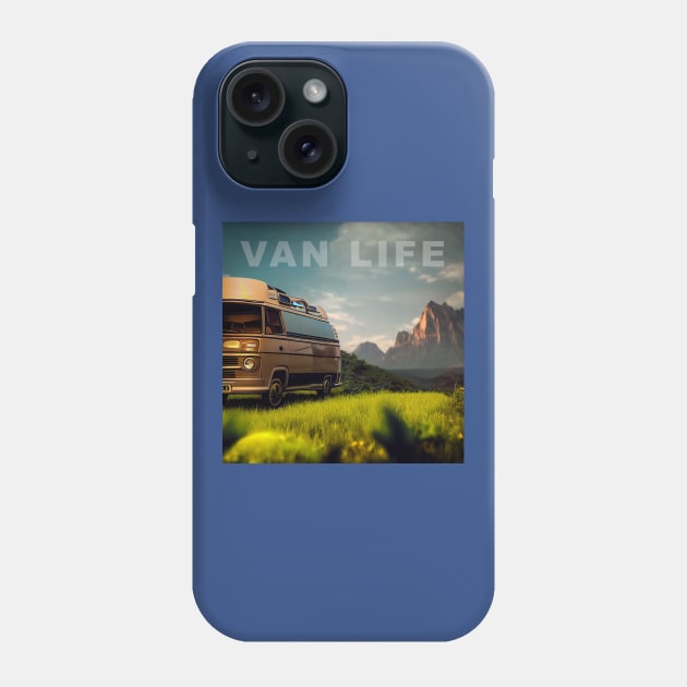 Van Life Camper RV Outdoors in Nature Phone Case by Grassroots Green