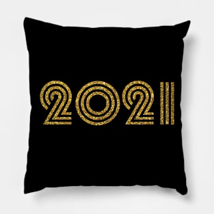 2021 Birth Year Glitter Effect Pillow