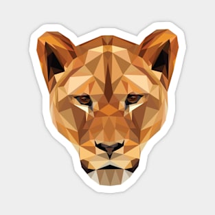 Geometrical Lioness Head Magnet