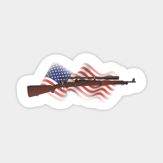 Patriotic M1903 Sniper Rifle Magnet by NorseTech