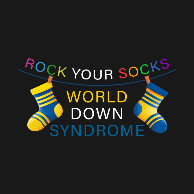 World Down Syndrome Rock Your Socks Awareness Men Women Kids by DesignergiftsCie