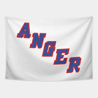 NY Anger White Tapestry