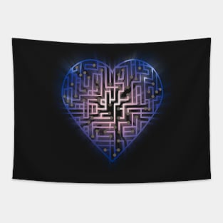 TechHeart (blue/red) Tapestry