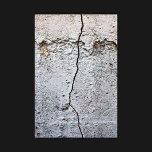 Single crack on a rough concrete texture T-Shirt