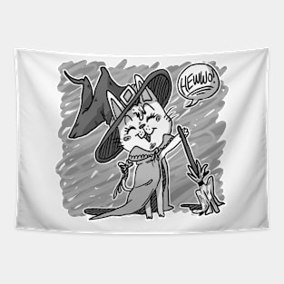 Witchy Kitten Tapestry