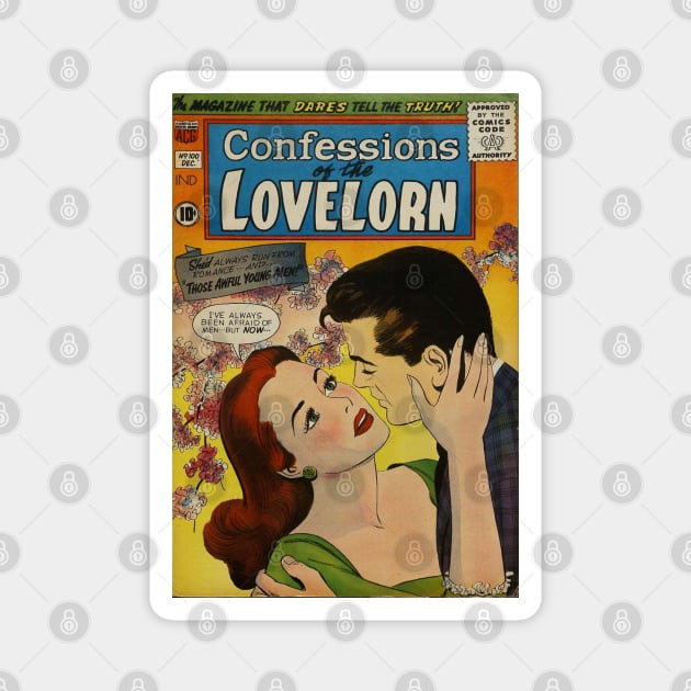 Vintage Romance Comic Book Cover - Confessions of the Lovelorn Magnet by Slightly Unhinged