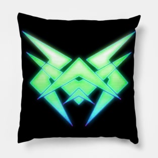 WhyVxnom Logo Green Pillow