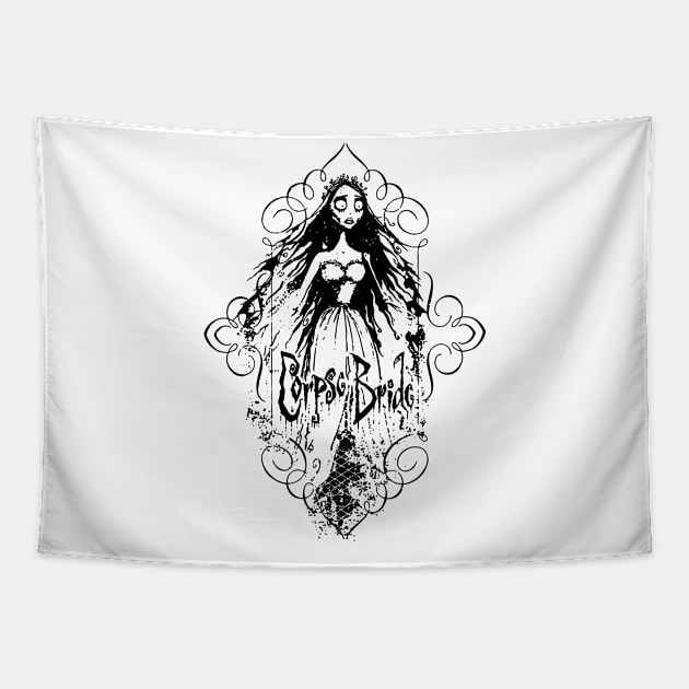 Corpse Bride You May Kiss The Bride Girls Tapestry by Leblancd Nashb