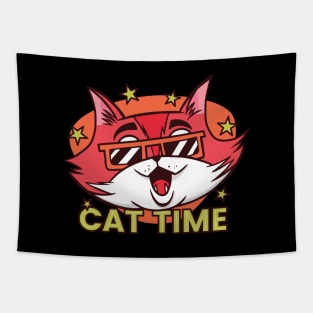 cute cat funny and lovely Tapestry