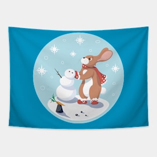 Christmas rabbit Tapestry