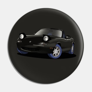 Black Mazda MX-5 Roadster Pin