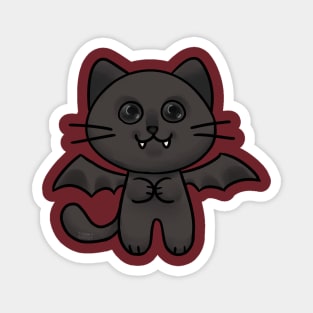 Vampire Bat Black Cat Magnet