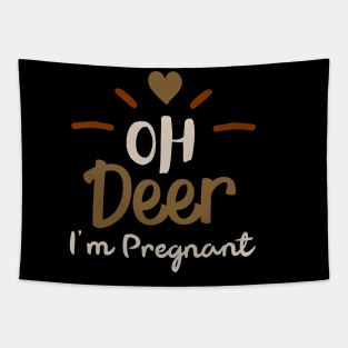 Oh Deer I'm Pregnant Tapestry