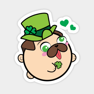 Pug - Saint Patrick's Day - Doopy Magnet