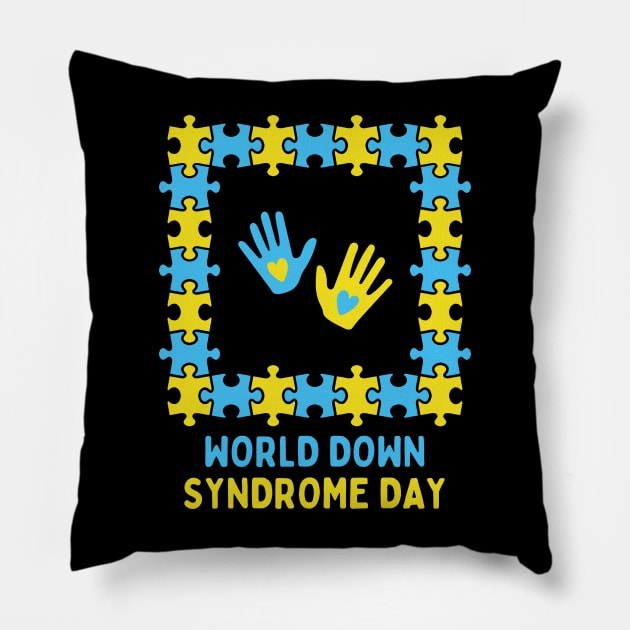 World Down Syndrome Awareness Day Pillow by starryskin