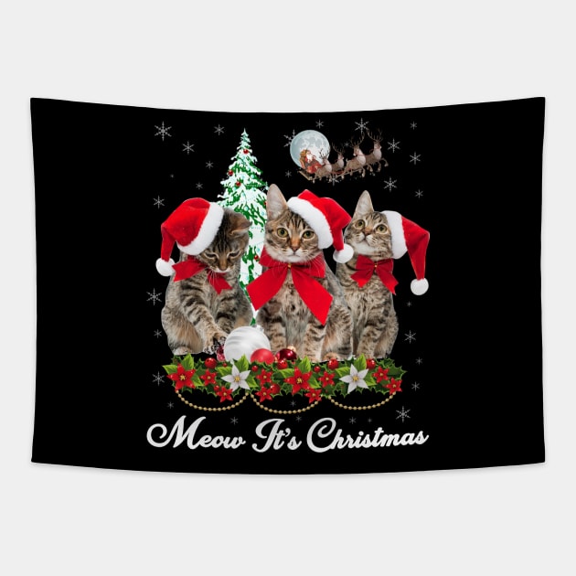 Meow It's Christmas Tapestry by schaefersialice