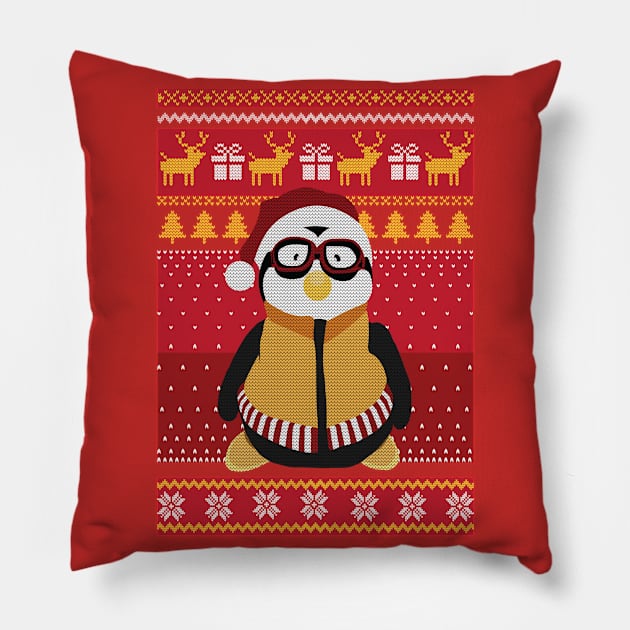 Hugsy Christmas Pillow by behindthefriends