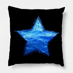 Watercolor Star Shape filled with Ocean waves Design christmas, birthday, anniversary gift Pillow