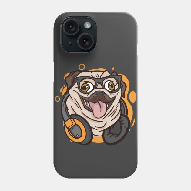 Funny Hipster Pug Dog Face // Pug Lover // Pug Mom Cute Phone Case by SLAG_Creative