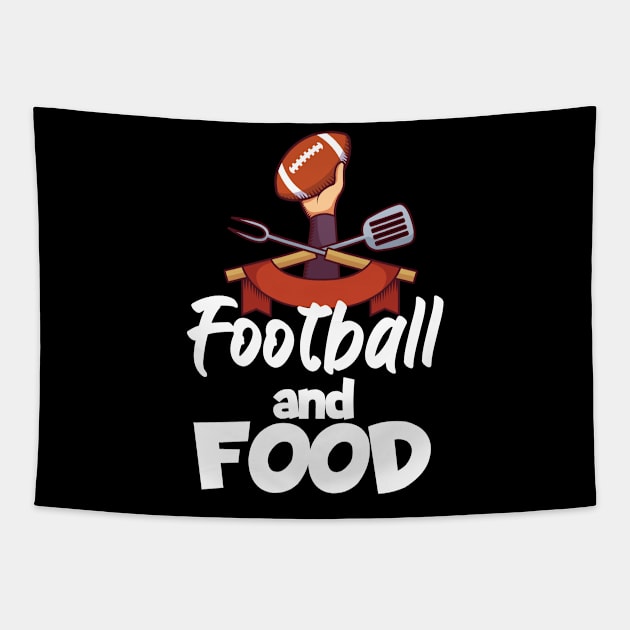 Football and food Tapestry by maxcode
