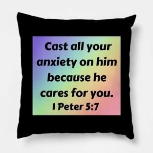 Bible Verse 1 Peter 5:7 Pillow