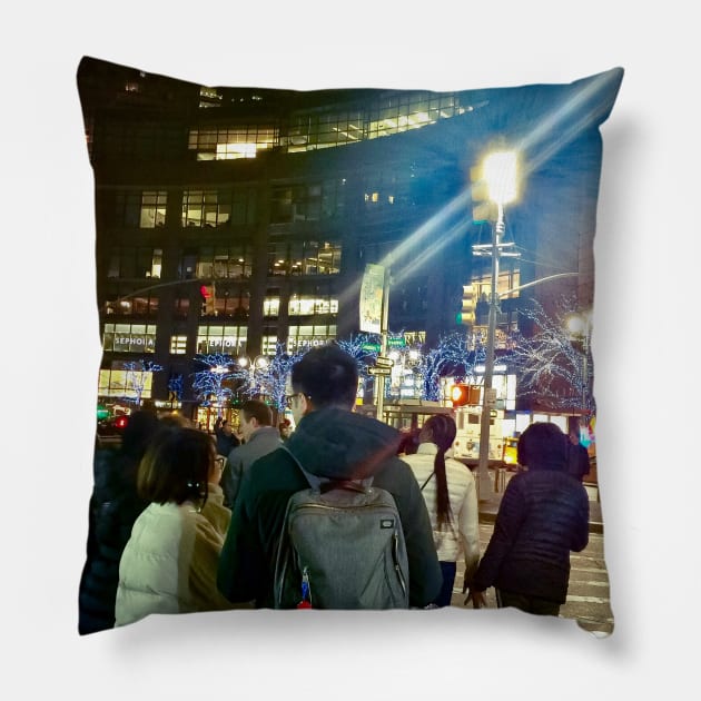 Columbus Circle, Manhattan, New York City Pillow by eleonoraingrid