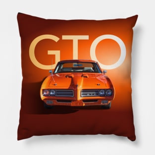 1969 Orange GTO Pillow