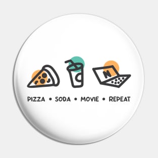 Pizza Soda Movie Repeat Pin