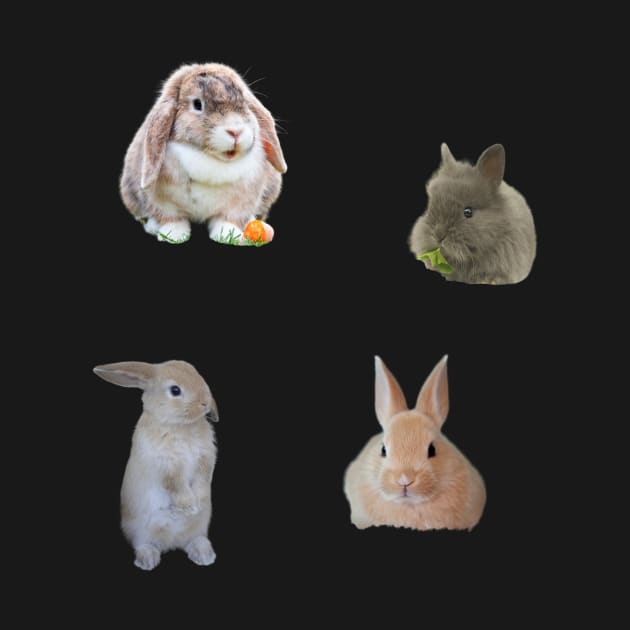 Rabbit Sticker pack 4 by Art by Eric William.s