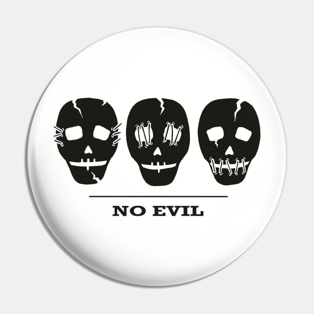 NO EVIL Pin by DappyStitch