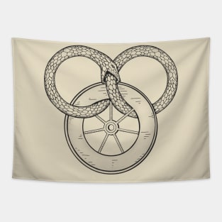 The Snake and the Wheel Tapestry