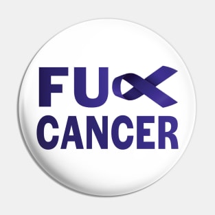 Fuck Cancer (Blue Ribbon) Pin