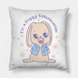 Hoppy Veterinarian   P R t shirt Pillow