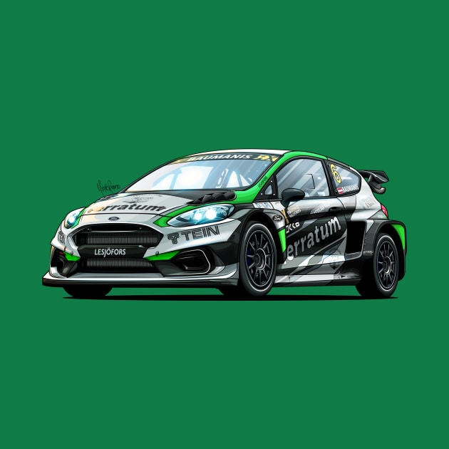 Ford Fiesta WRX Rallycross by Mario Ramos Rally Art