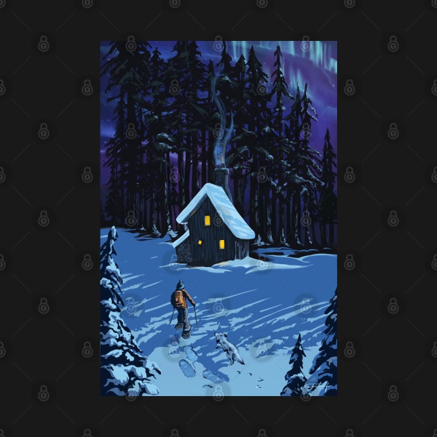 Snowshoe Moonlit Winter Wonderland. by SFDesignstudio