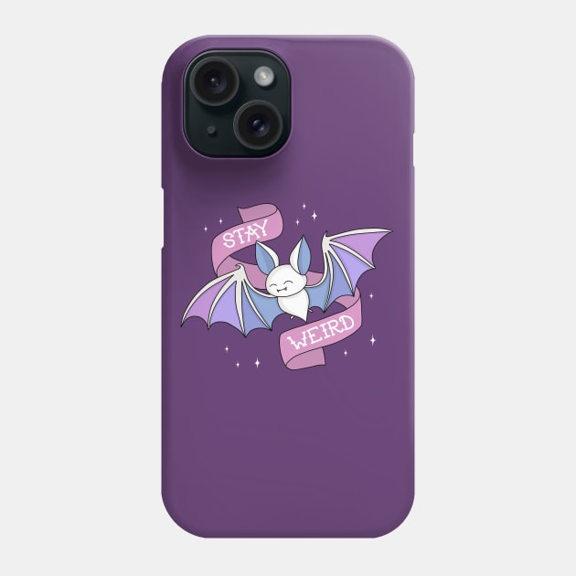 Pastel Goth Bat Phone Case by valentinahramov