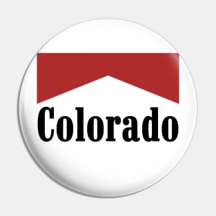 Funny Retro Colorado Logo Parody Pin