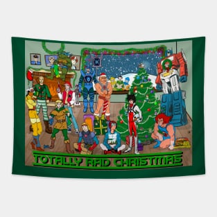 80s Cartoon Character Christmas Tapestry